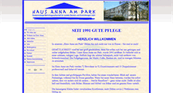 Desktop Screenshot of haus-anna-am-park.de